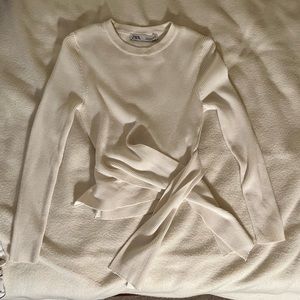 Zara Side tie Crop sweater
